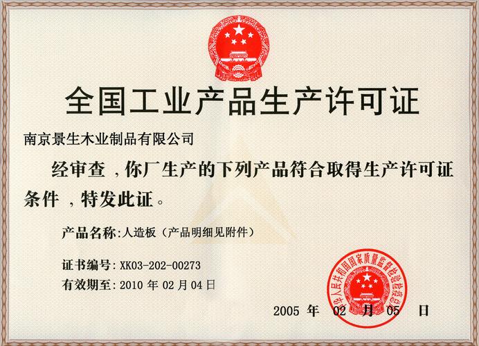 全國工業產品生產許可證